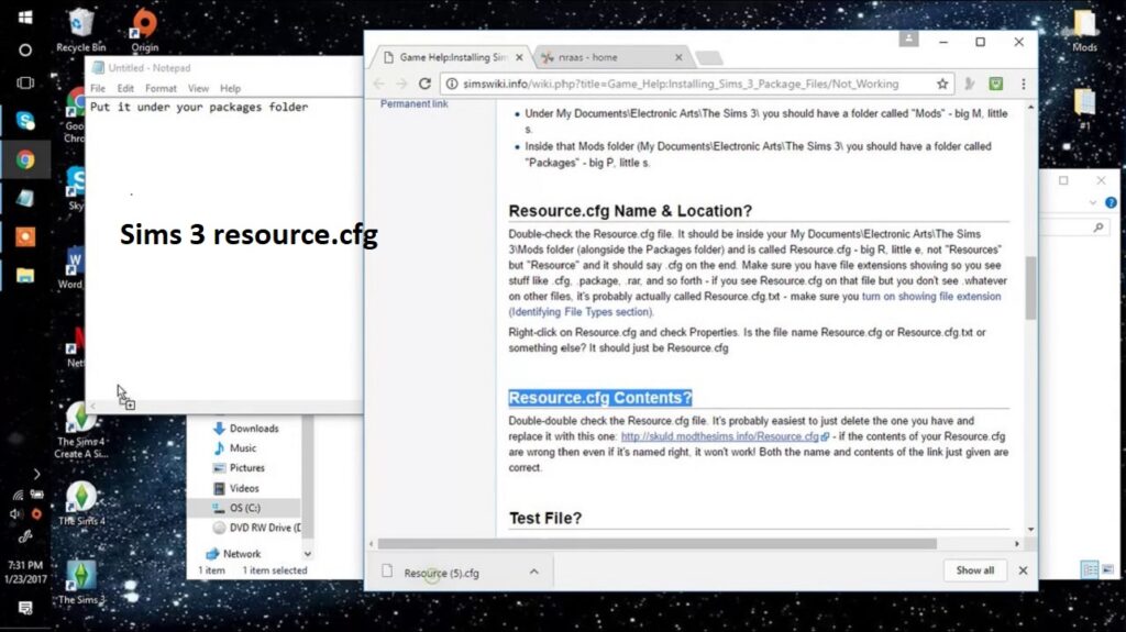 Sims 3 Resource.cfg | Download (Updated) 