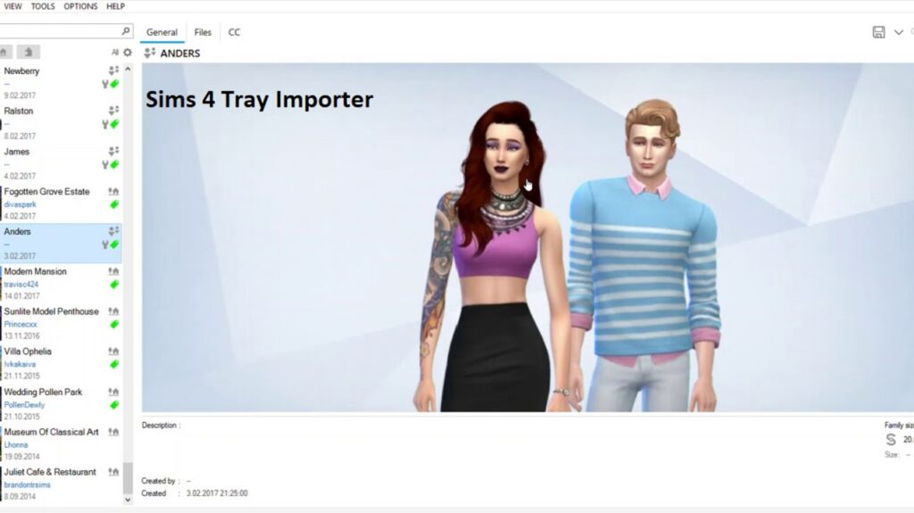 Sims 4 Tray Importer - ts4 (Download)  