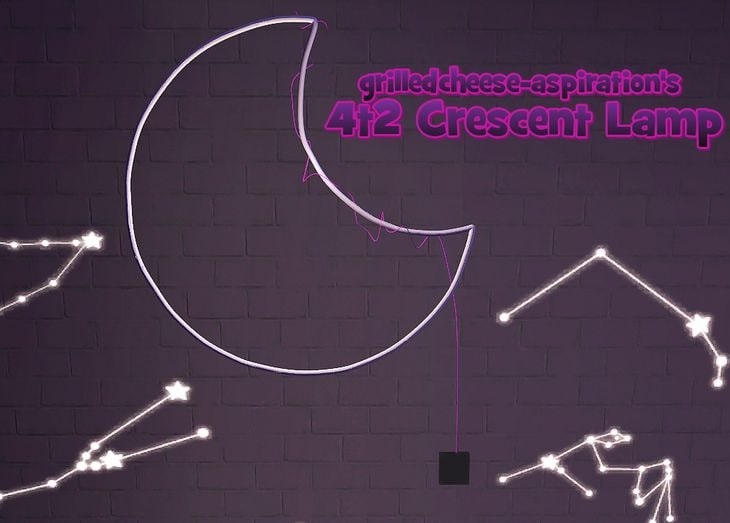 Crescent moon wall light