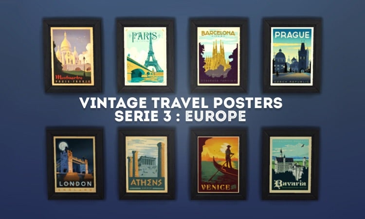 Vintage travel poster series+