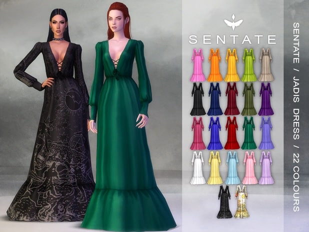 Sims 4 Jadis Dress by Senate