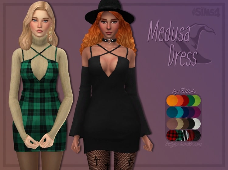 Sims 4 Witchy Mini Dress by Trillyke