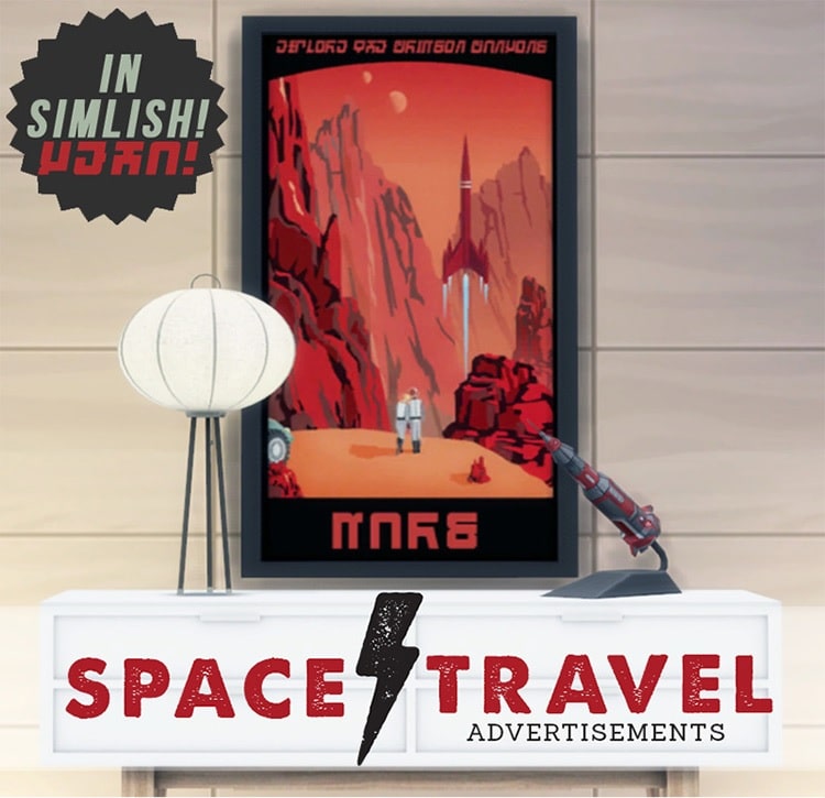 Space travel advertisements