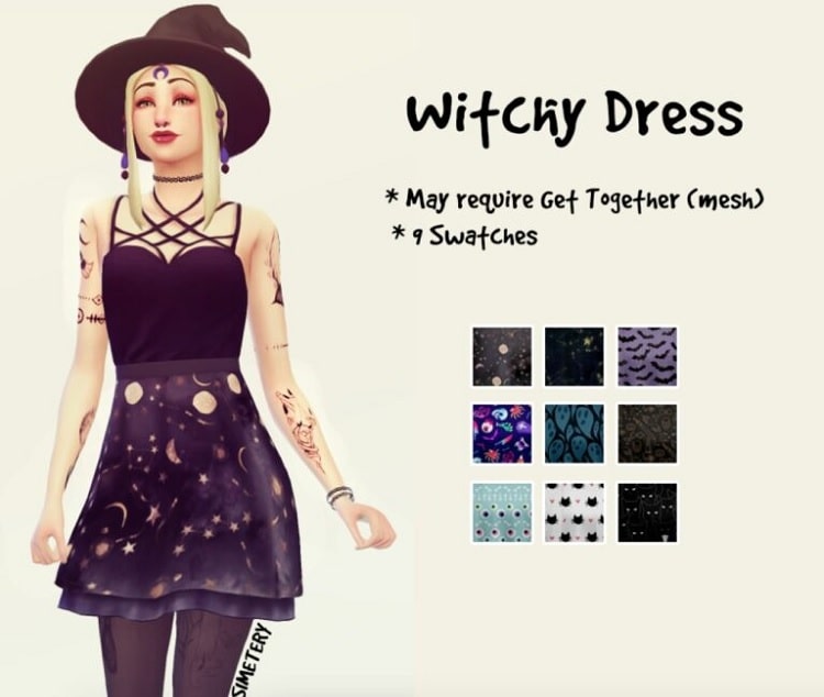 Sims 4 Witchy Dress by simetery