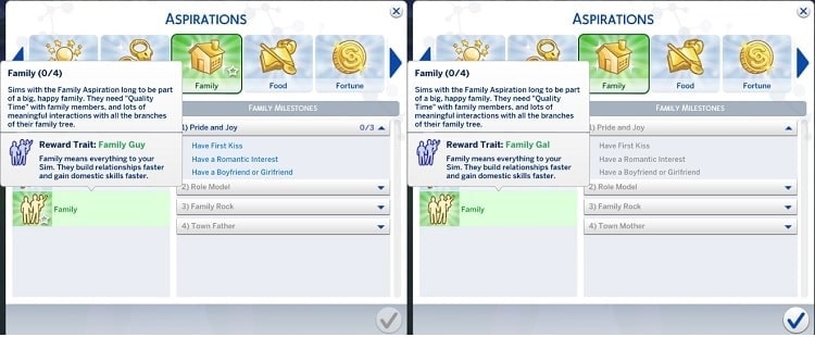 Family Sims 4 Aspiration Mods