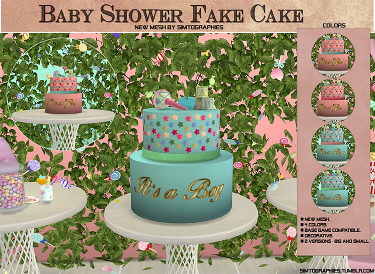 baby shower fake cake