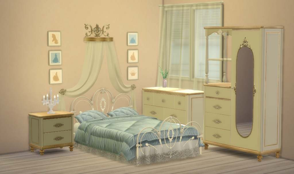 Princess bedroom sims 4 cc