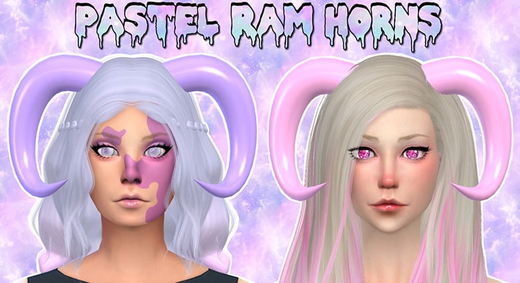 Pastel Ram Horns