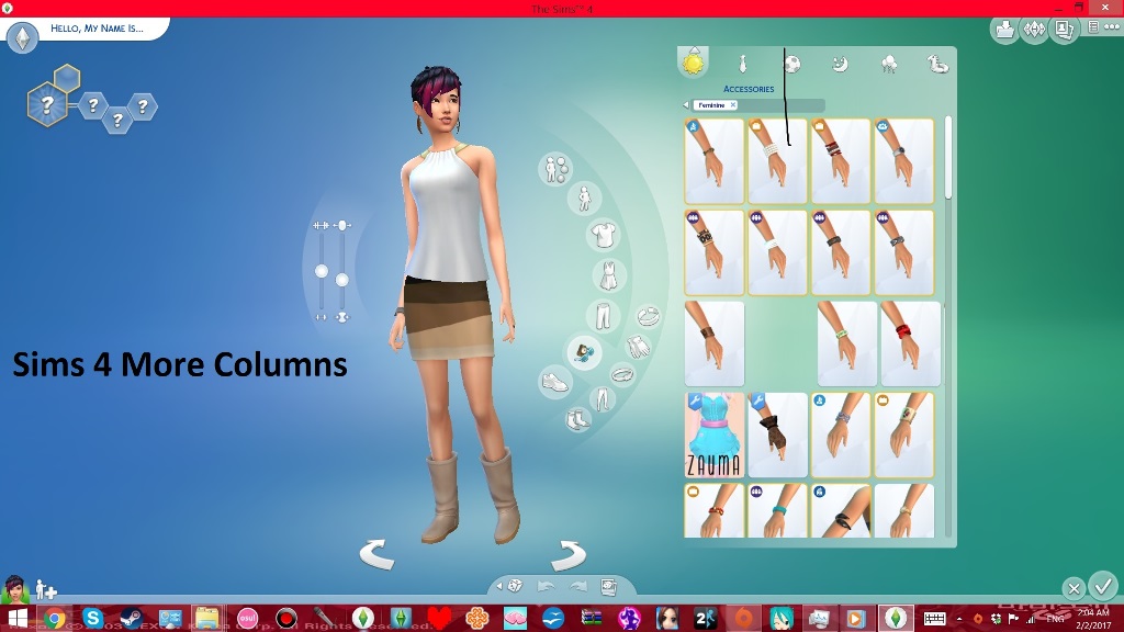 Sims 4 weitere Spalten