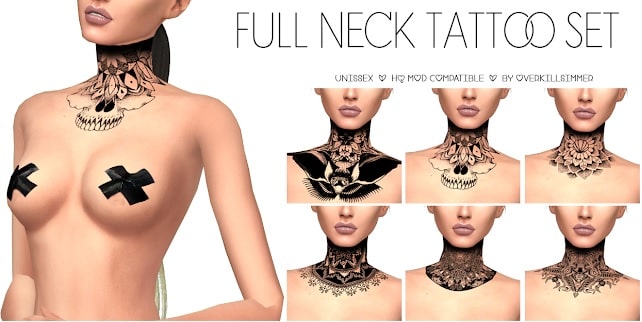 Full Neck Tattoo