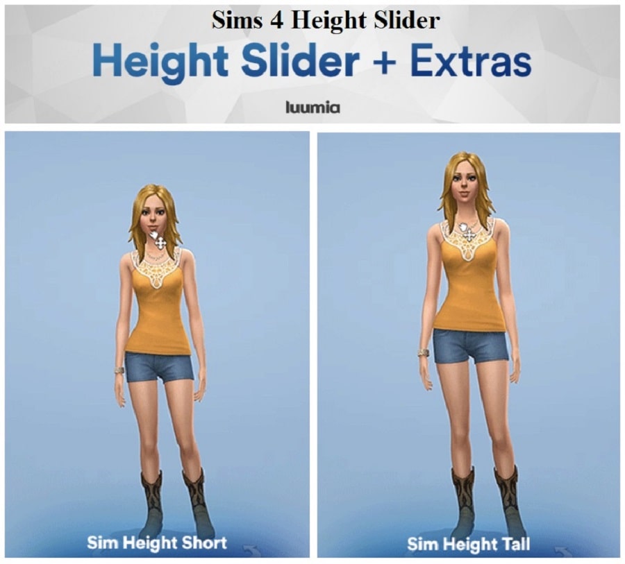 Sims 4 height Slider