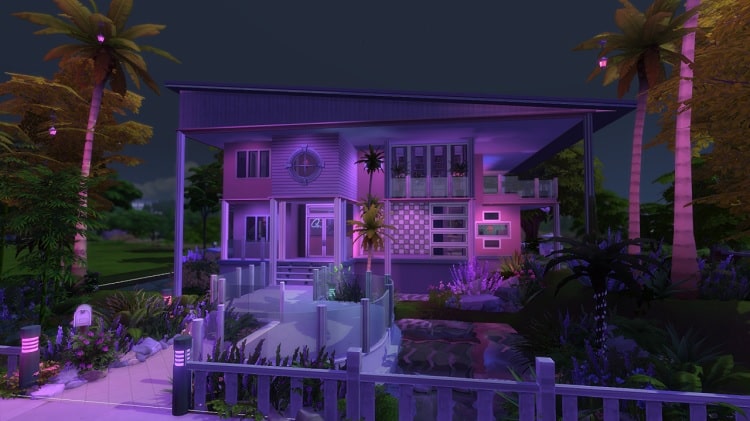 Base Game 80s Vaporwave Mansion