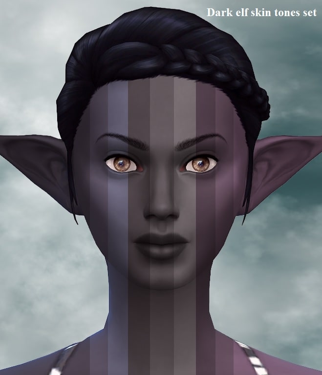 Dark elf skin tones set