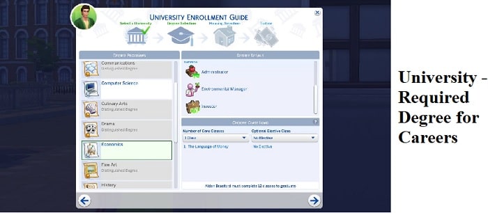 University career mod