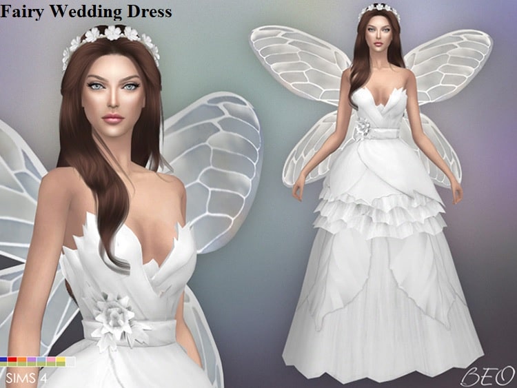 Fairy wedding dress sims 4