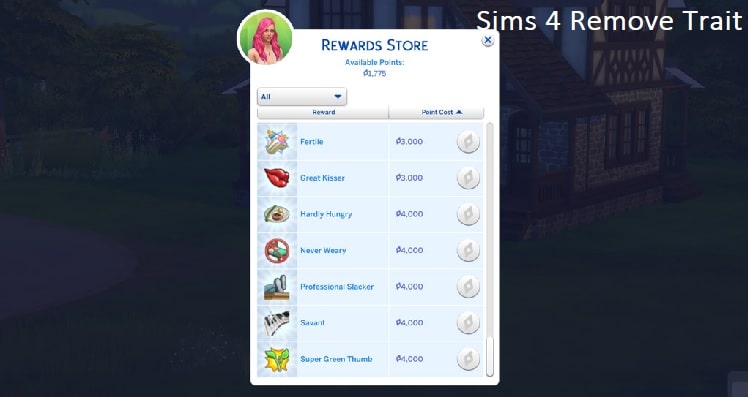 Sims 4 Remove Trait & Cheat Trait 