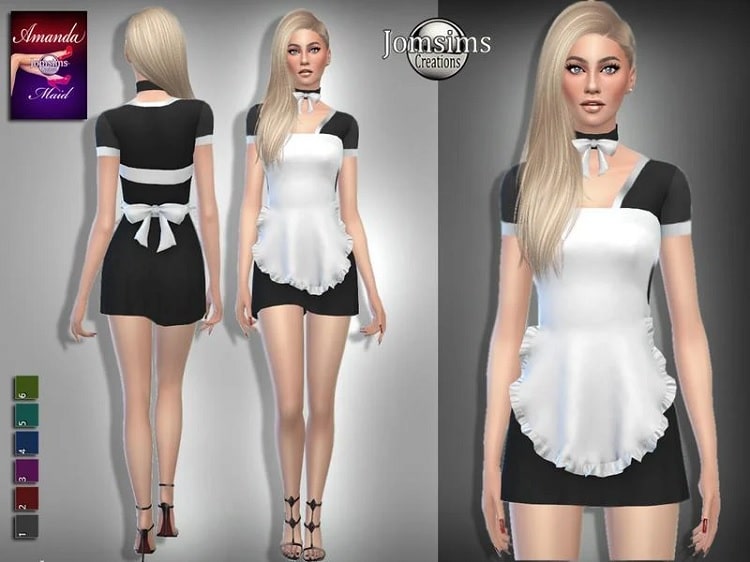 Sexy Amanda maid outfit sims 4