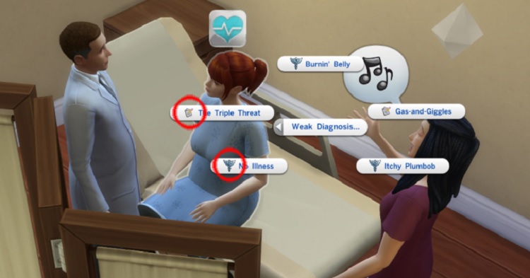 Sims 4 Illness & Doctor diagnosis