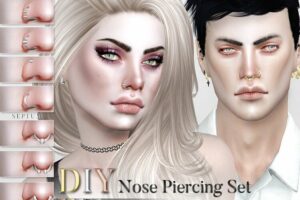 Sims 4 Nose Piercing CC & Mods