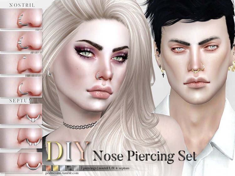 Sims 4 Nose Piercing CC & Mods