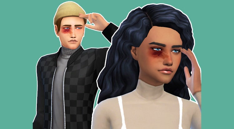 Sims 4 bruises mod: Blackeye