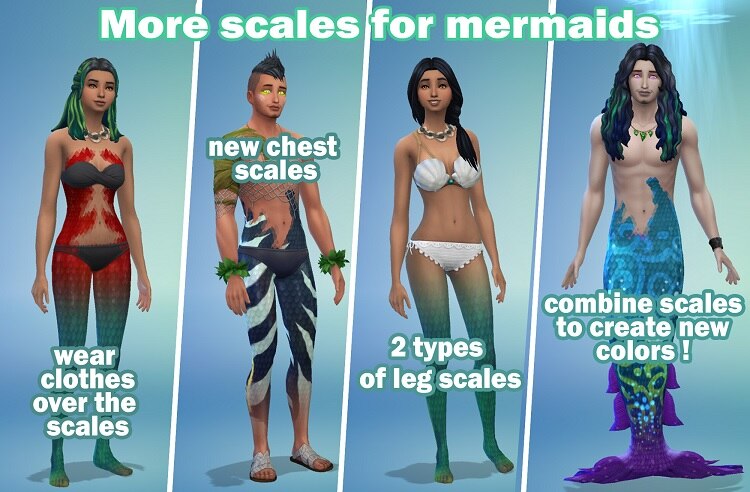 Leg Scales for Mermaids and Chest Scales for Merman