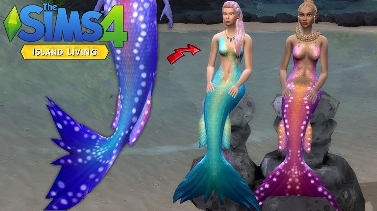 Mermaid Tails and Tops Recolors CC