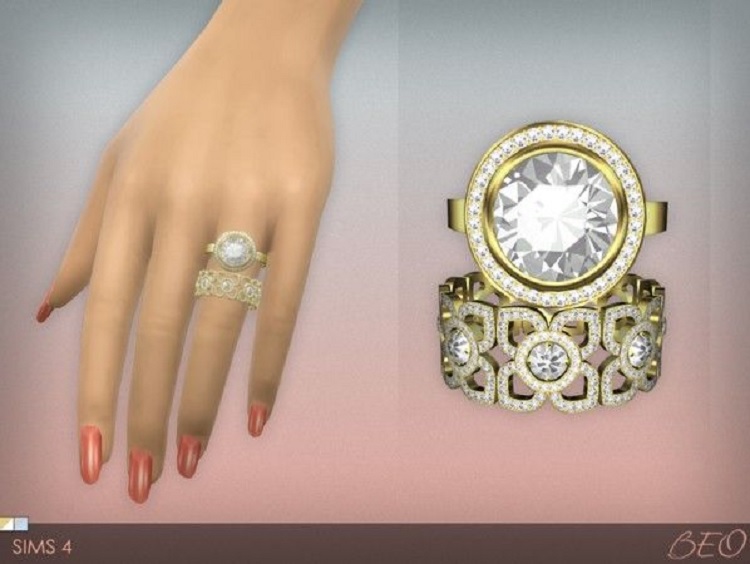 Elegant Rings with Diamonds