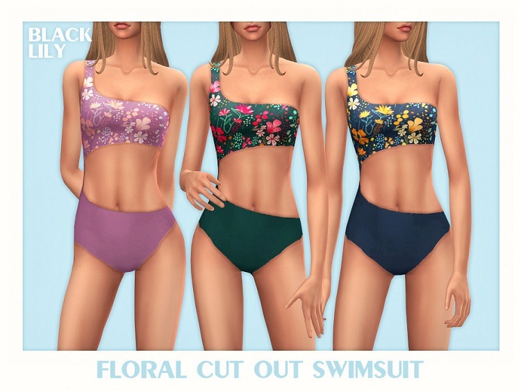 Flower Cut Out CC Swimsuit