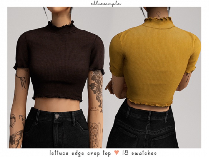 Lettuce Edge Crop Top