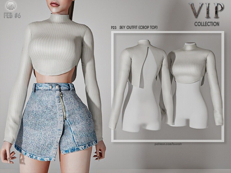 Sky Outfit Crop Top P23