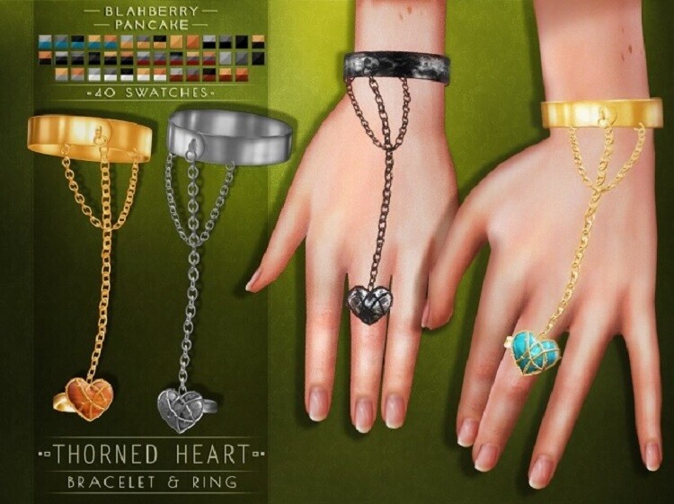 Thorned Heart Bracelet and Ring