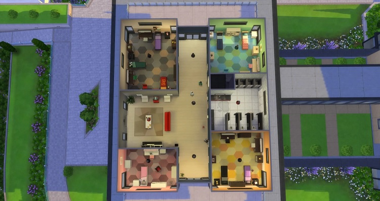 university dorms in The Sims 4