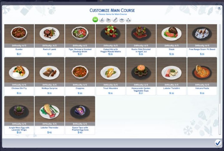 More Restaurant Menu Options