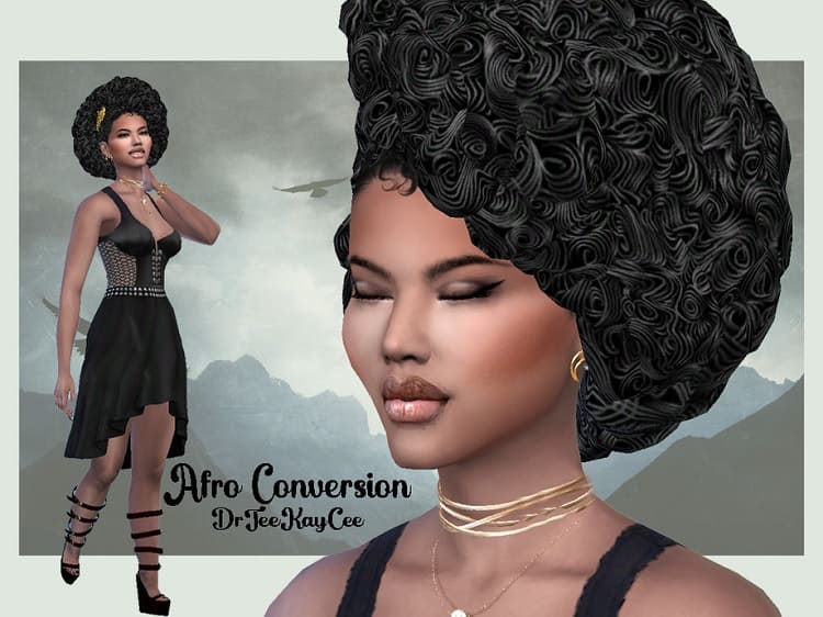 Afro Curls Conversion - Sims 4 Afro