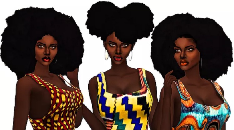 Glorianasims Sims 4 Afro