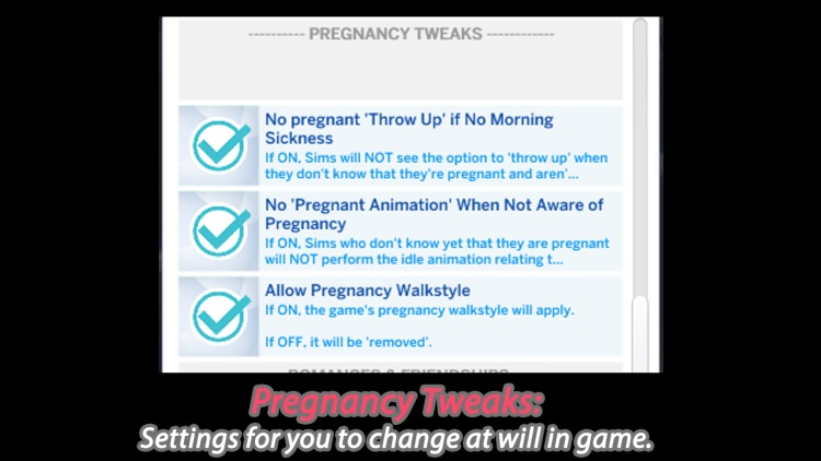 Pregnancy Tweaks & Special Pregnancies