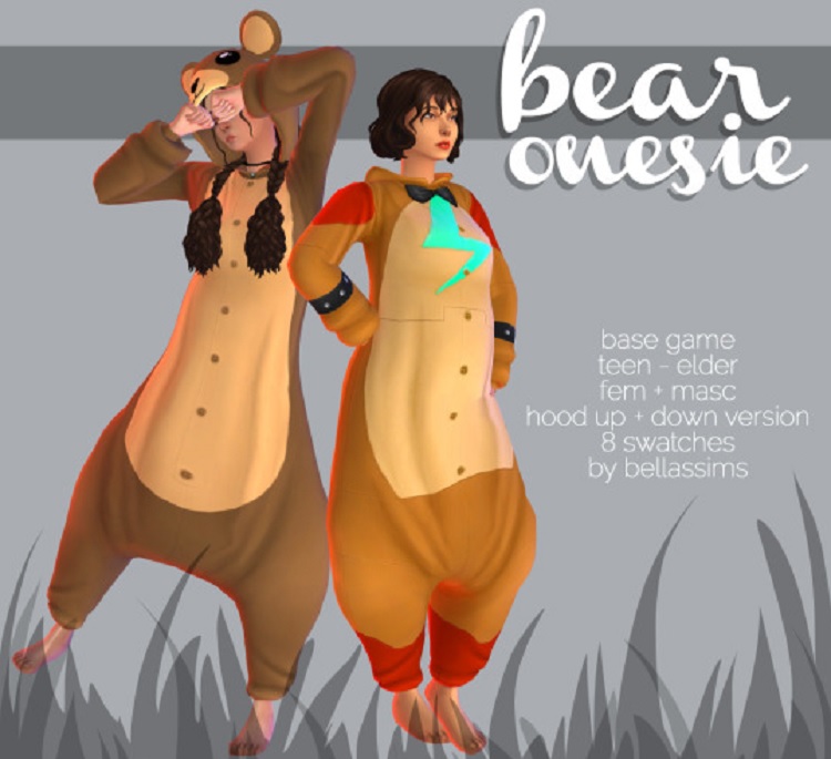 Bear Onesie by Bellasims