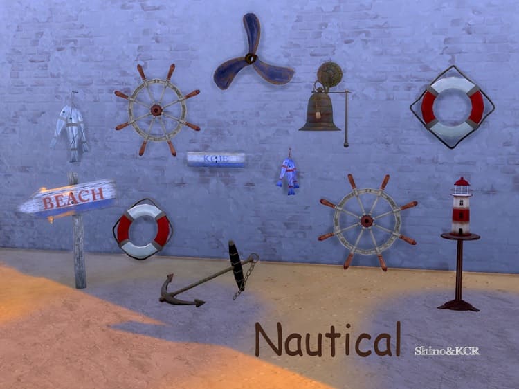 Nautical Seaside Clutter CC by Around The Sims 4