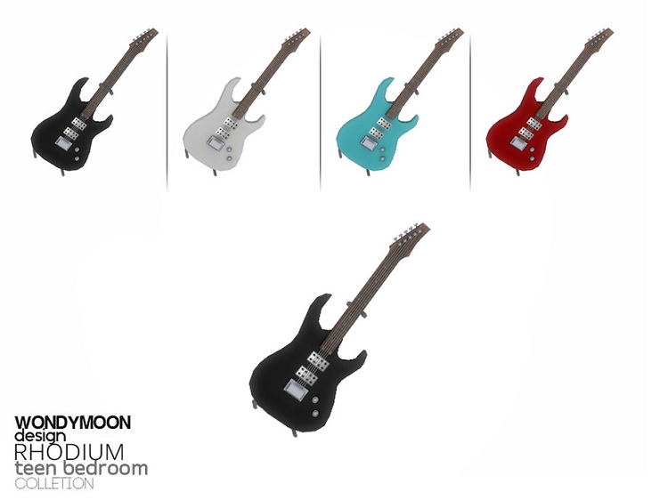 Rhodium Guitar Wall Decor