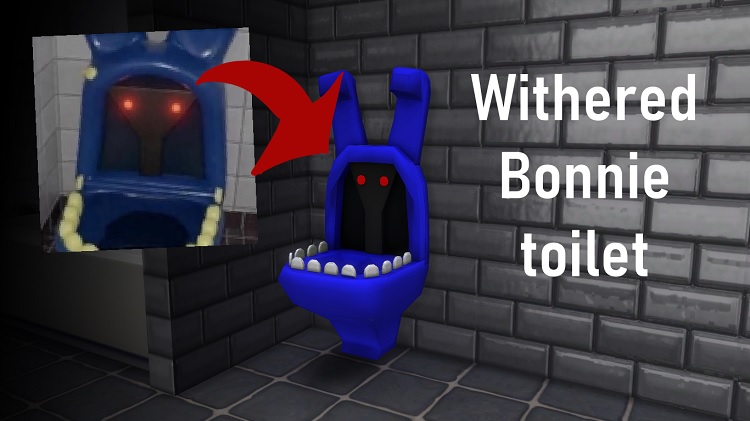 Withered Bonnie Toilet by Renikee