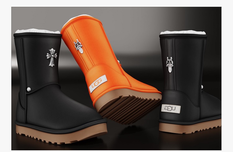 Chrome Heartz Uggs by Merch Sims